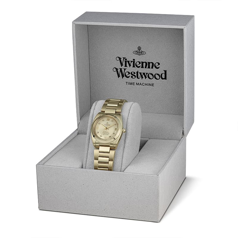 Механические часы Vivienne Westwood Кварцевый механизм Женские часы 26,5 мм Золото - изображение 6