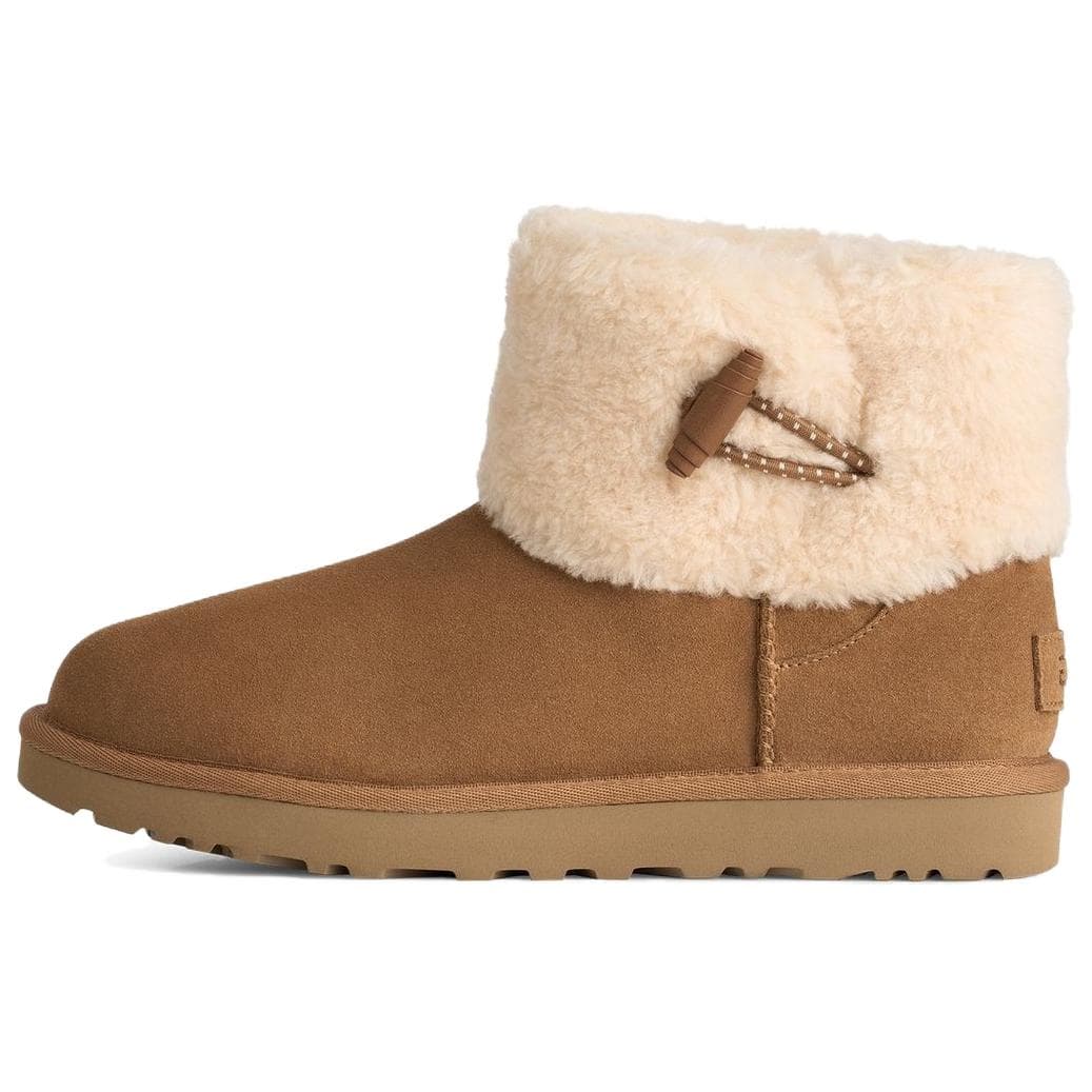 Ботинки зимние ugg Classic Novelty Сноубутсы High Топ Каштановый Женские - изображение 1