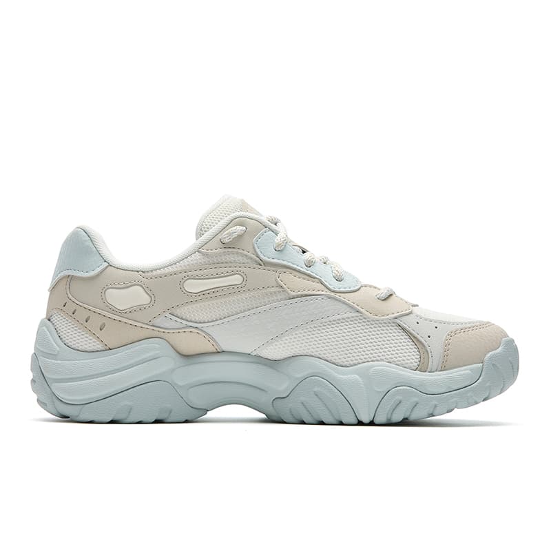 Кроссовки FILA KORAL массивные кроссовки Low Top Кокосовое молоко Белый Дождь Туманно-серый Женский - изображение 2