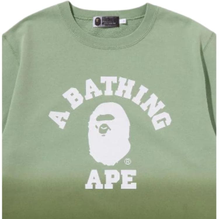 Футболка BAPE College Gradation Short Sleeve Sweat Crewneck T - изображение 3