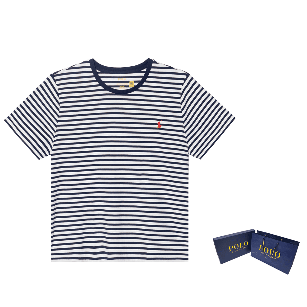 Футболка Polo Ralph Lauren T-рубашка женская синяя и белая - изображение 2
