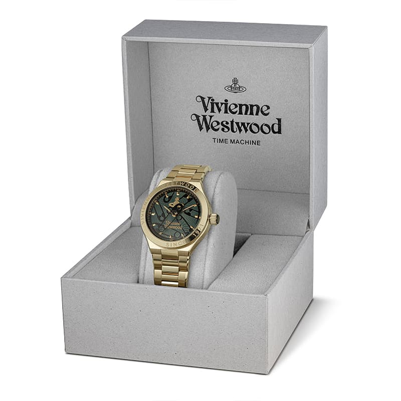 Механические часы Vivienne Westwood Кварцевый механизм Женские часы 37 мм Зеленый - изображение 7