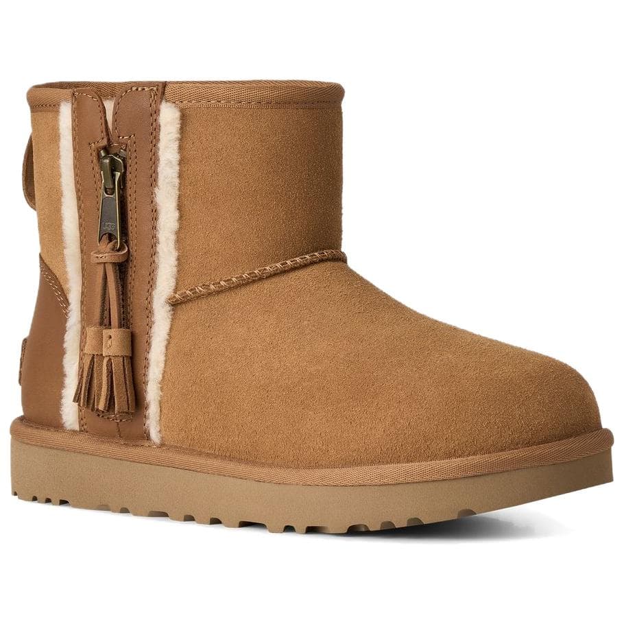 Ботинки зимние ugg Classic Novelty Сноубутсы High Топ Каштановый Женские - изображение 2