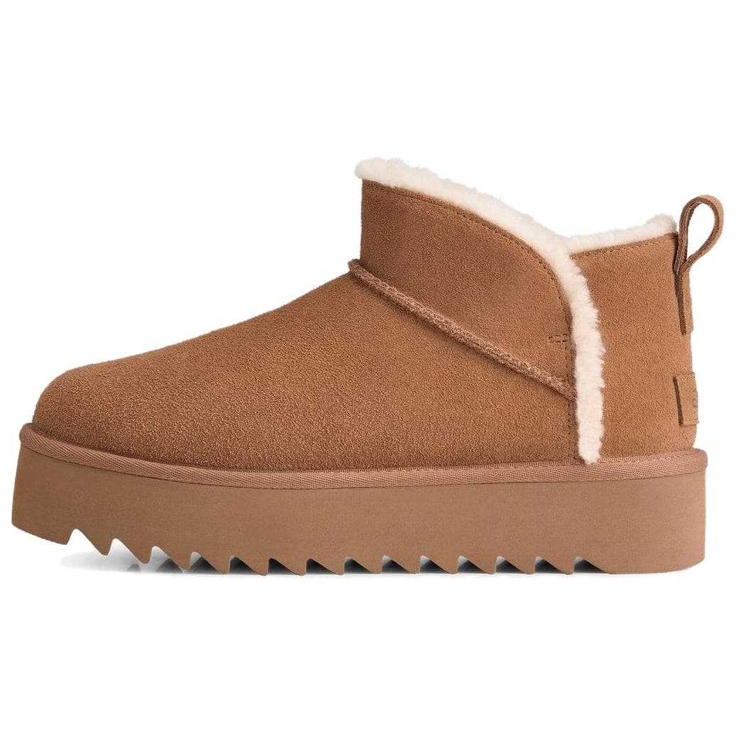 Ботинки зимние ugg Classic Novelty Сноубутсы Каштановый Женские - изображение 1