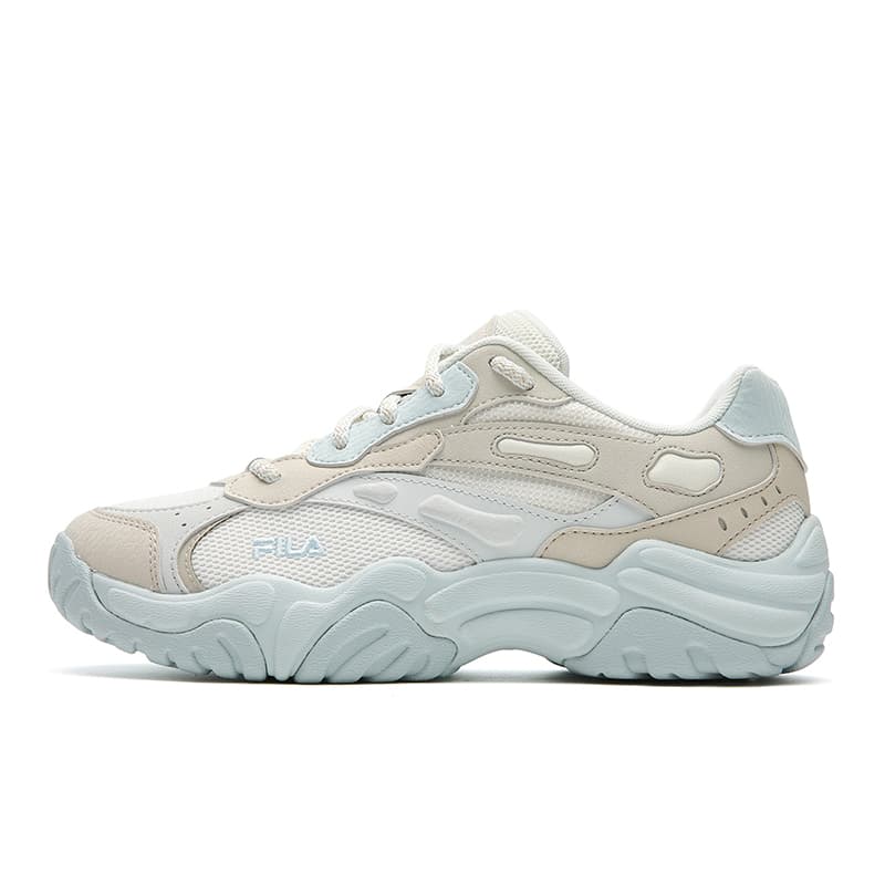 Кроссовки FILA KORAL массивные кроссовки Low Top Кокосовое молоко Белый Дождь Туманно-серый Женский - изображение 1