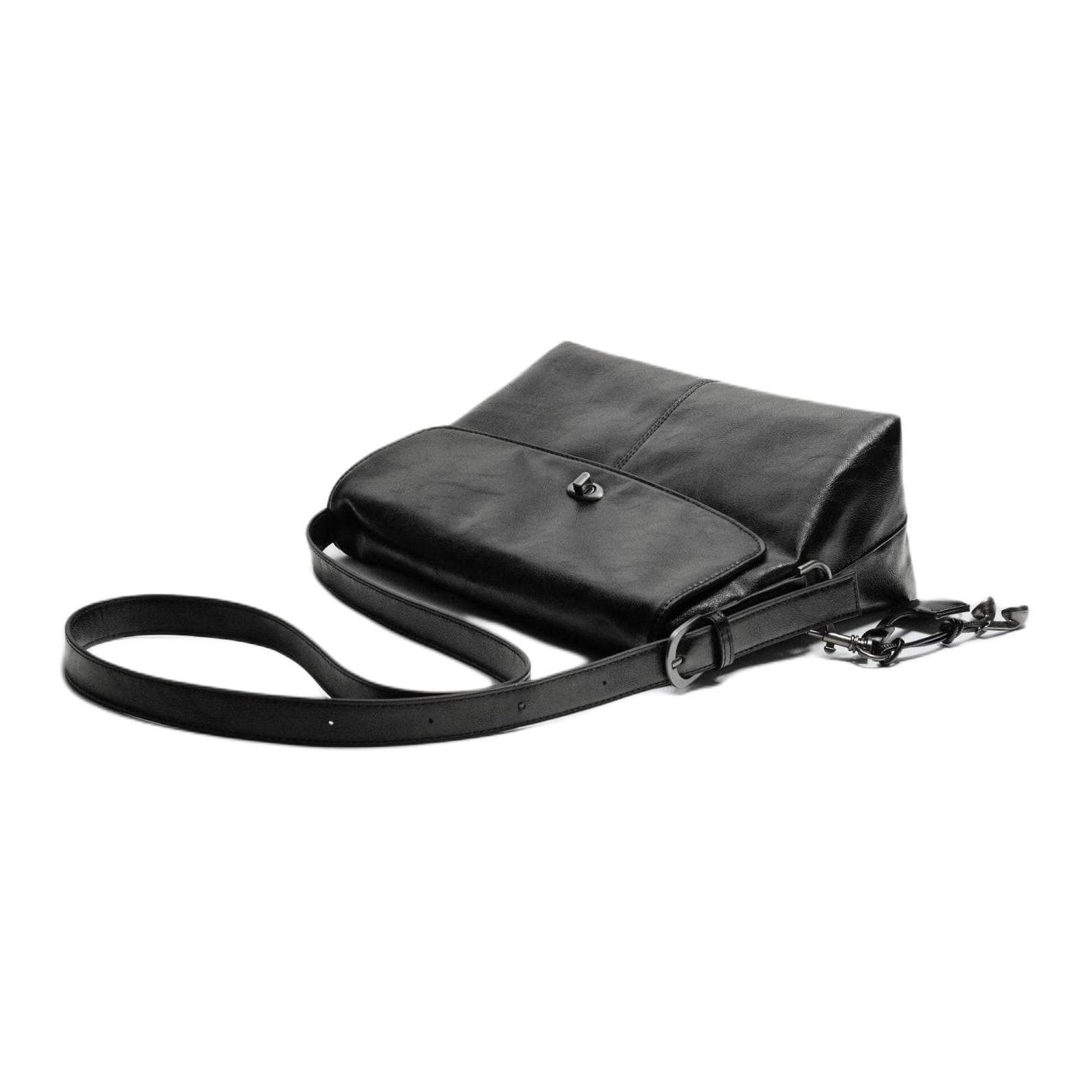 Сумка через плечо ZARA Crossbody Bag Black (Брелок включен) Мужской - изображение 2
