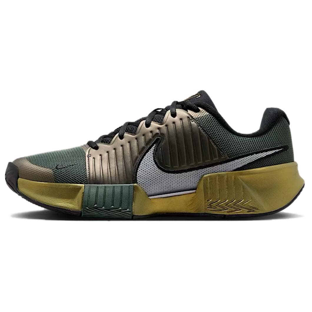 Кроссовки для тенниса NIKE GP Challenge Pro Теннисные кроссовки Низкий топ Камуфляж зеленый металлик черный белый золото Мужской - изображение 1