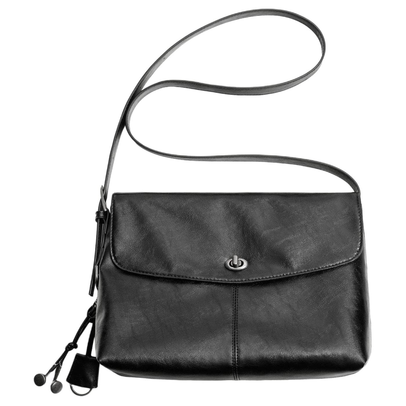 Сумка через плечо ZARA Crossbody Bag Black (Брелок включен) Мужской - изображение 1