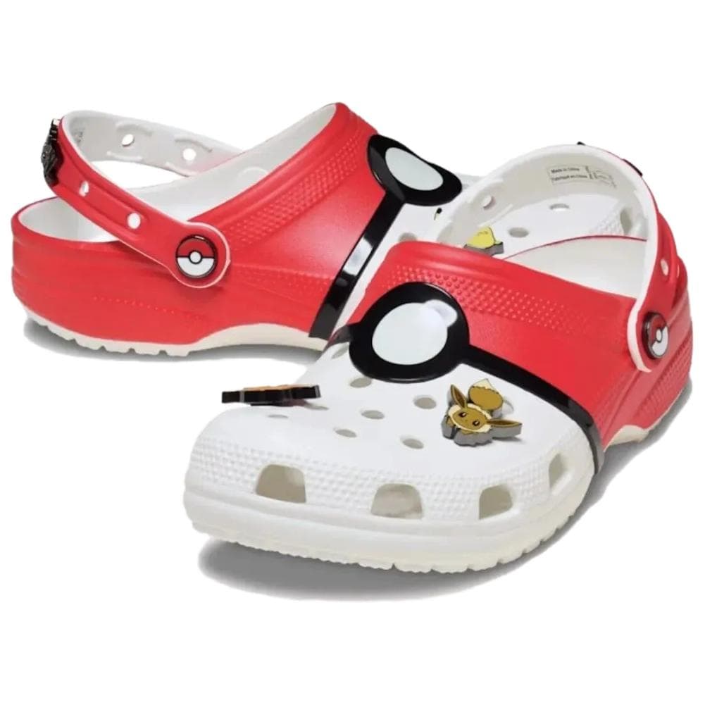 Сабо CROCS Сабо резиновые Белый и красный Унисекс - изображение 5