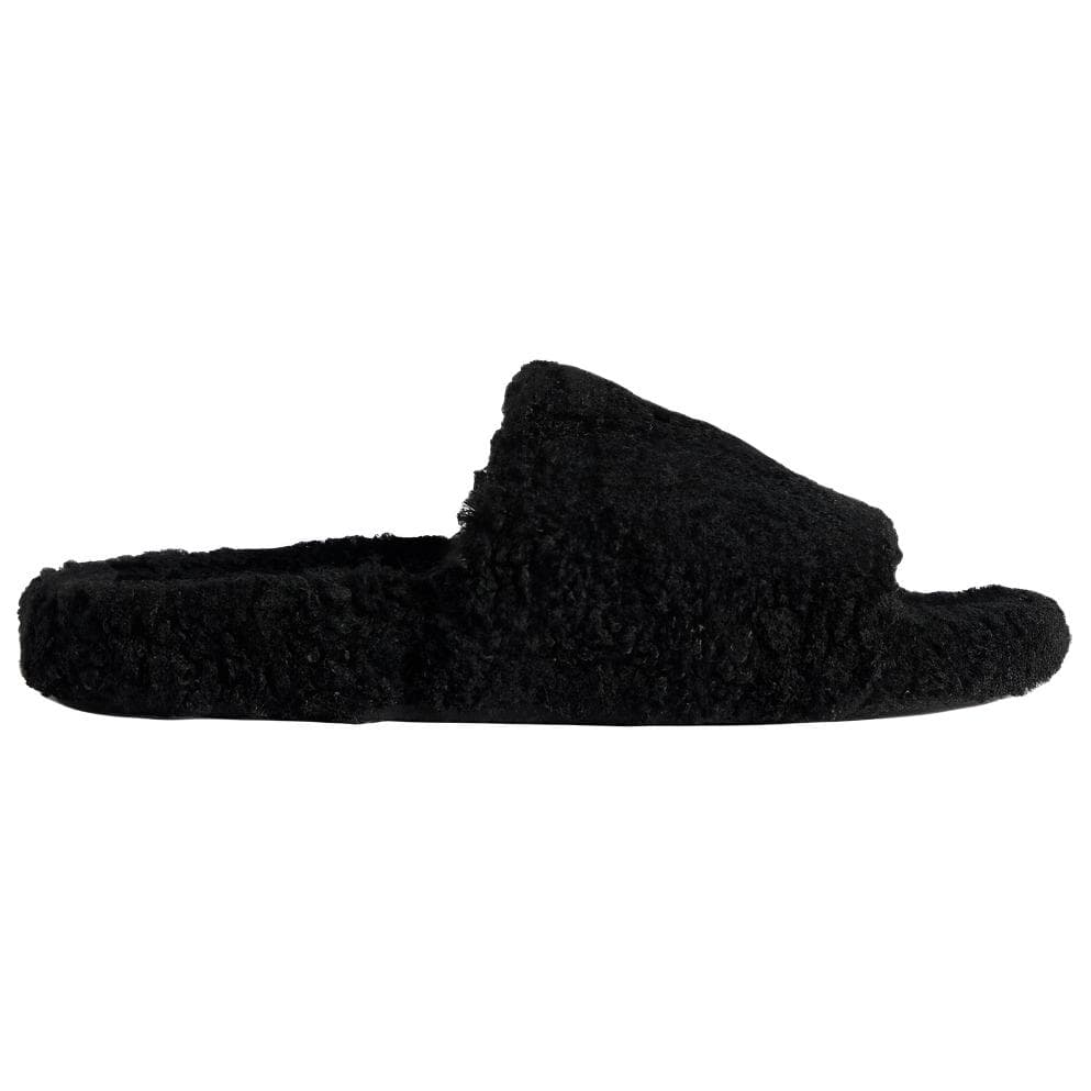 Сандалии Balenciaga Furry Шлепанцы Черный мужской - изображение 2