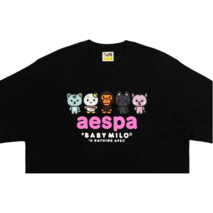 Футболка A BATHING APE aespa Женские T-рубашки - изображение 5