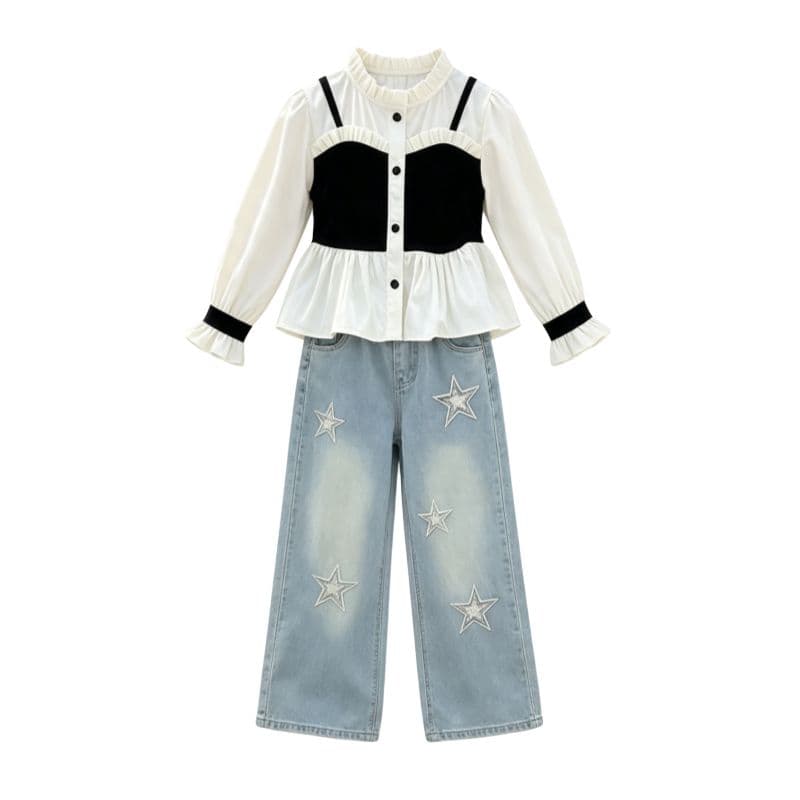 PIERRE CARDIN Топ + Джинсы Kids Повседневные Спортивные Костюмы Наборы - изображение 1