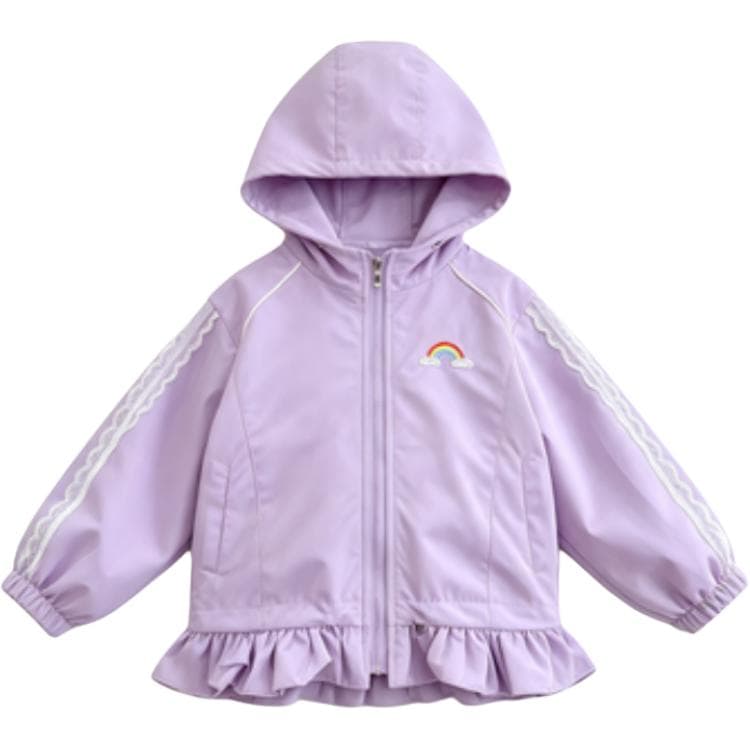 SHIBU 069 Стиль Вышивка Радужный Ветровки Фиолетовый Kids Туристическая одежда - изображение 1