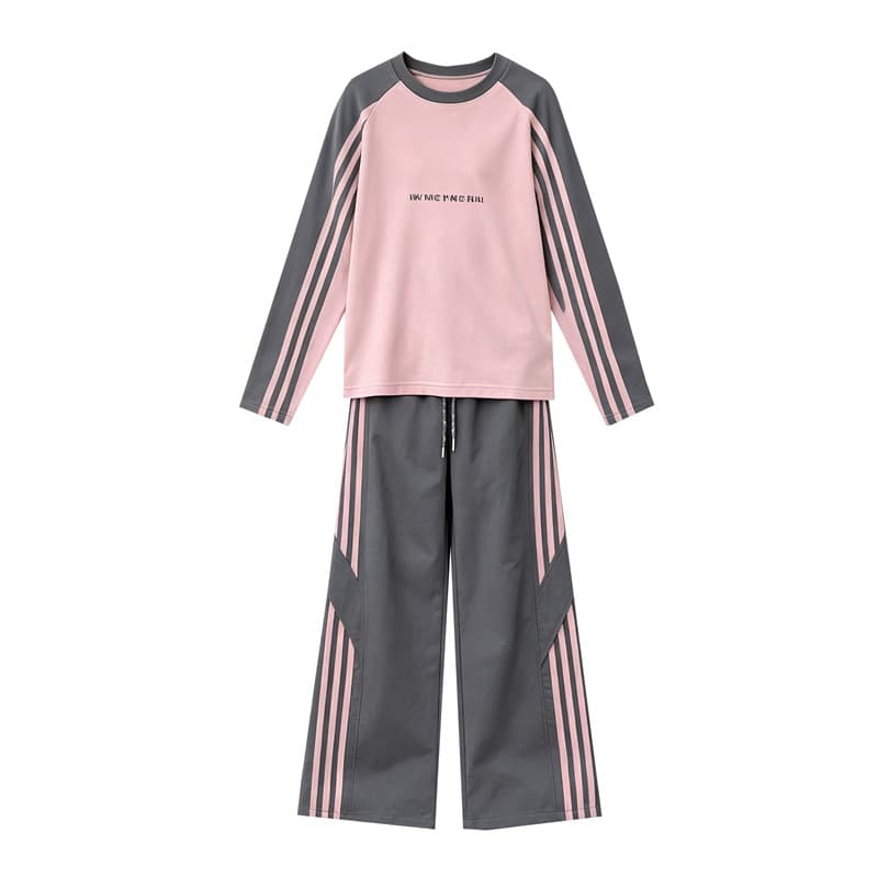 BOBBY ABLEY Розовый и Темно-Серый Предшкольные Повседневные Спортивные Костюмы Наборы - изображение 1