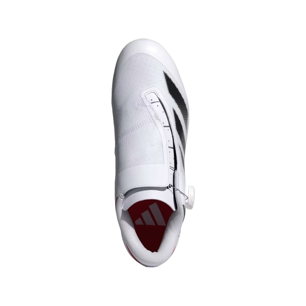 Кроссовки для велоспорта Adidas TEMPO 3 Stripes Велосипедные кроссовки Low Топ Облачный белый Красный Ярко-зеленый Унисекс - изображение 5