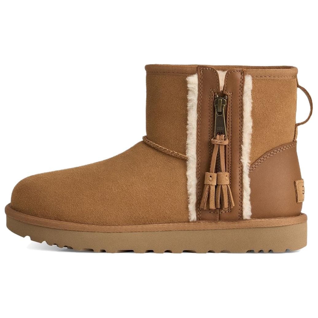 Ботинки зимние ugg Classic Novelty Сноубутсы High Топ Каштановый Женские - изображение 1