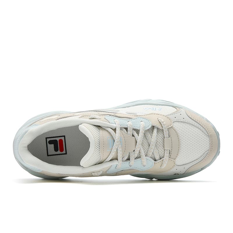 Кроссовки FILA KORAL массивные кроссовки Low Top Кокосовое молоко Белый Дождь Туманно-серый Женский - изображение 4