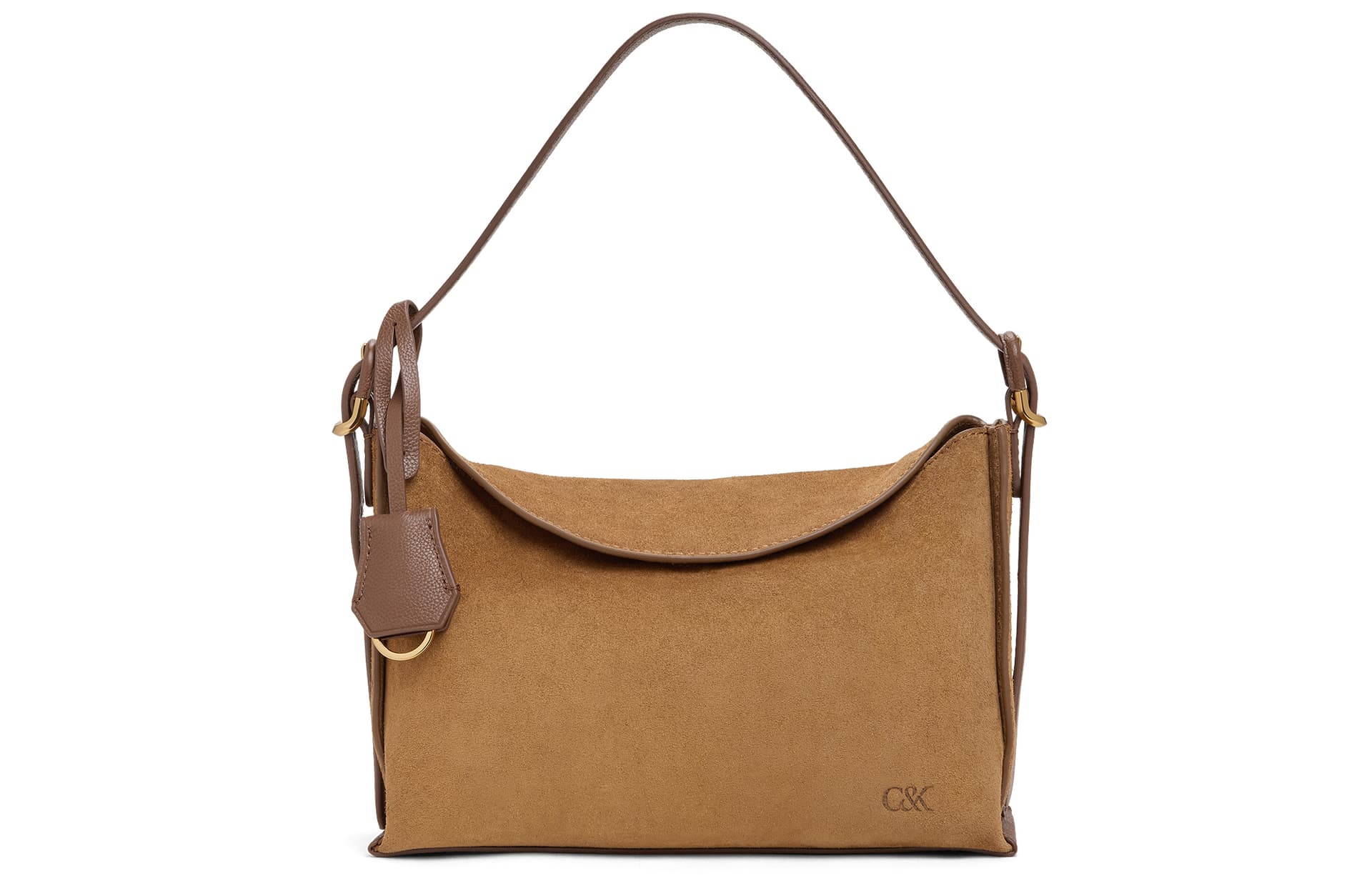 Мини-сумка CHARLES KEITH Сумка через плечо Коричневая (Брелок включен) Женская - изображение 1