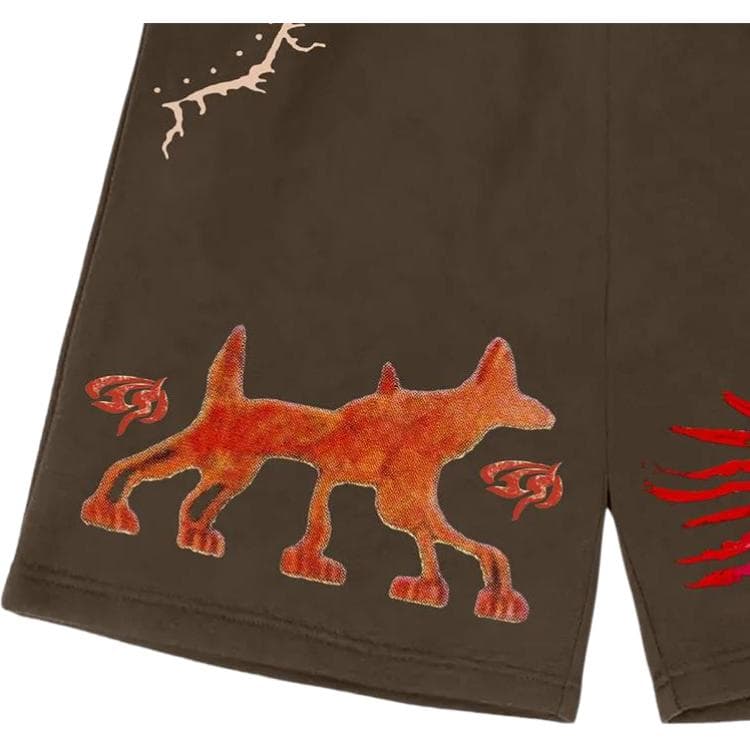 Шорты Travis Scott Cactus Jack FW22 Brown Shorts - изображение 6