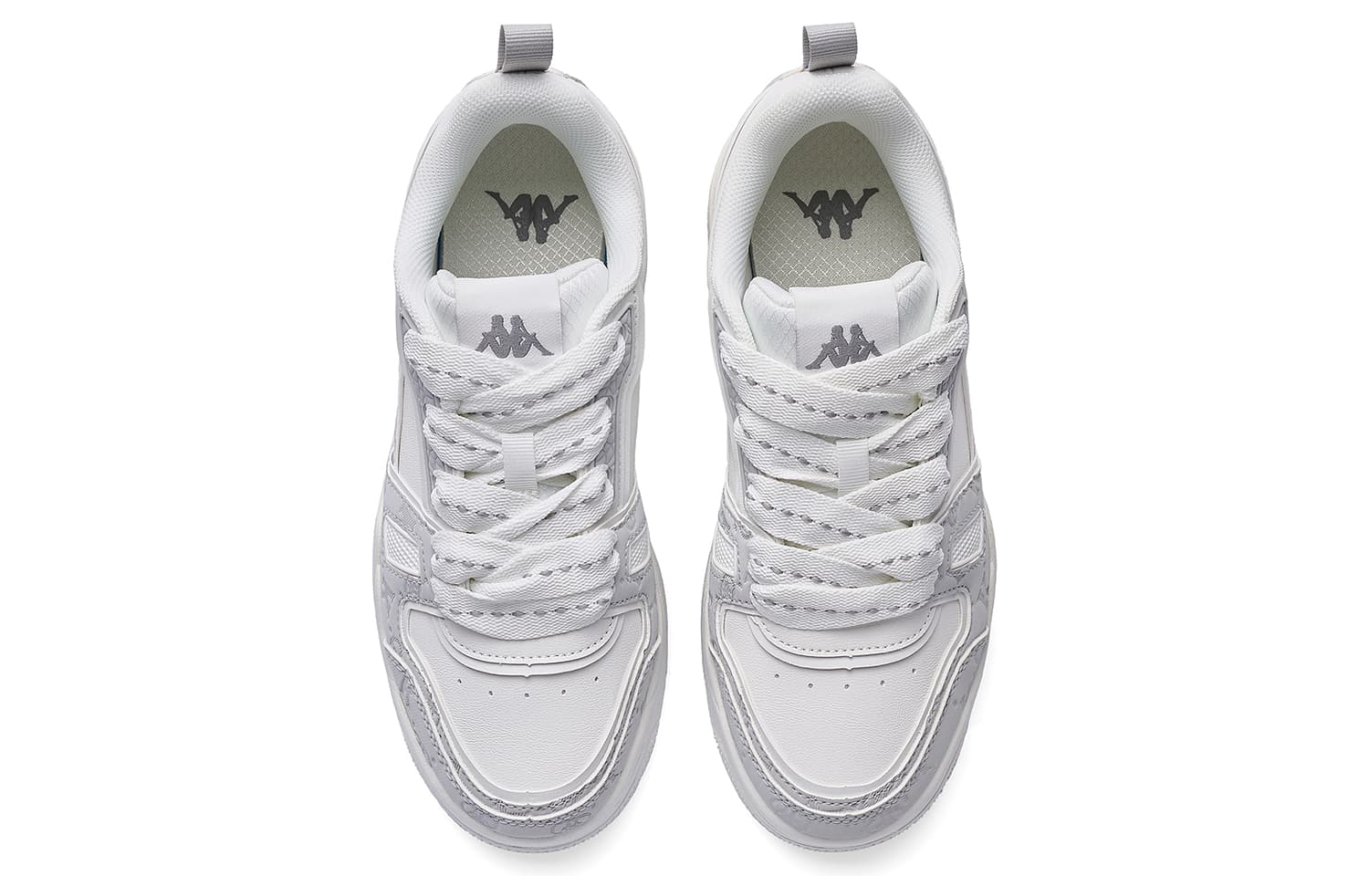 Кроссовки Кеды для скейтбординга Kappa Low Top Cool Gray Classic White Unisex - изображение 4
