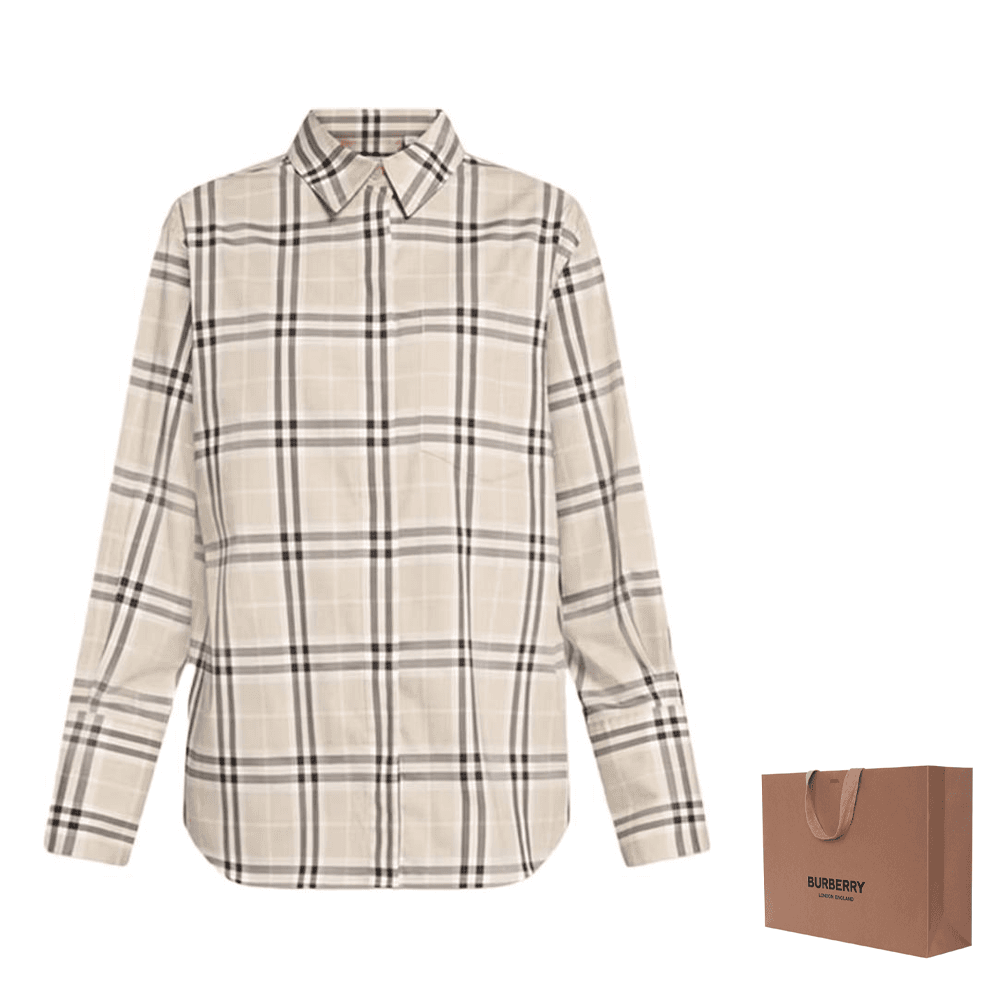 Блузка Burberry Длинный Sleeved Рубашка Женские - изображение 3