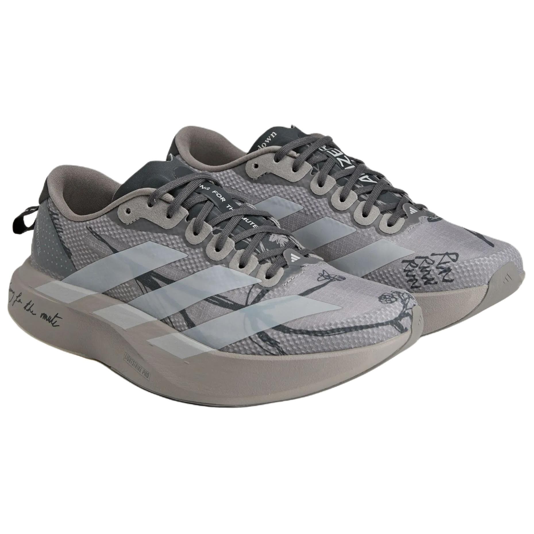Кроссовки для бега Adidas Adizero Evo SL Беговые кроссовки Низкий Топ Голубино-серый Светло-серый Темно-серый Женские - изображение 3