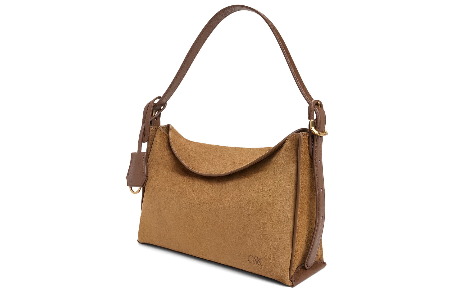 Мини-сумка CHARLES KEITH Сумка через плечо Коричневая (Брелок включен) Женская - изображение 3