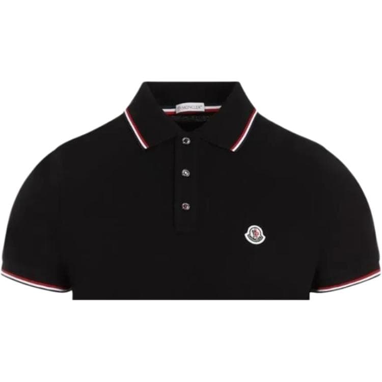 Поло MONCLER Мужская черная поло - изображение 6