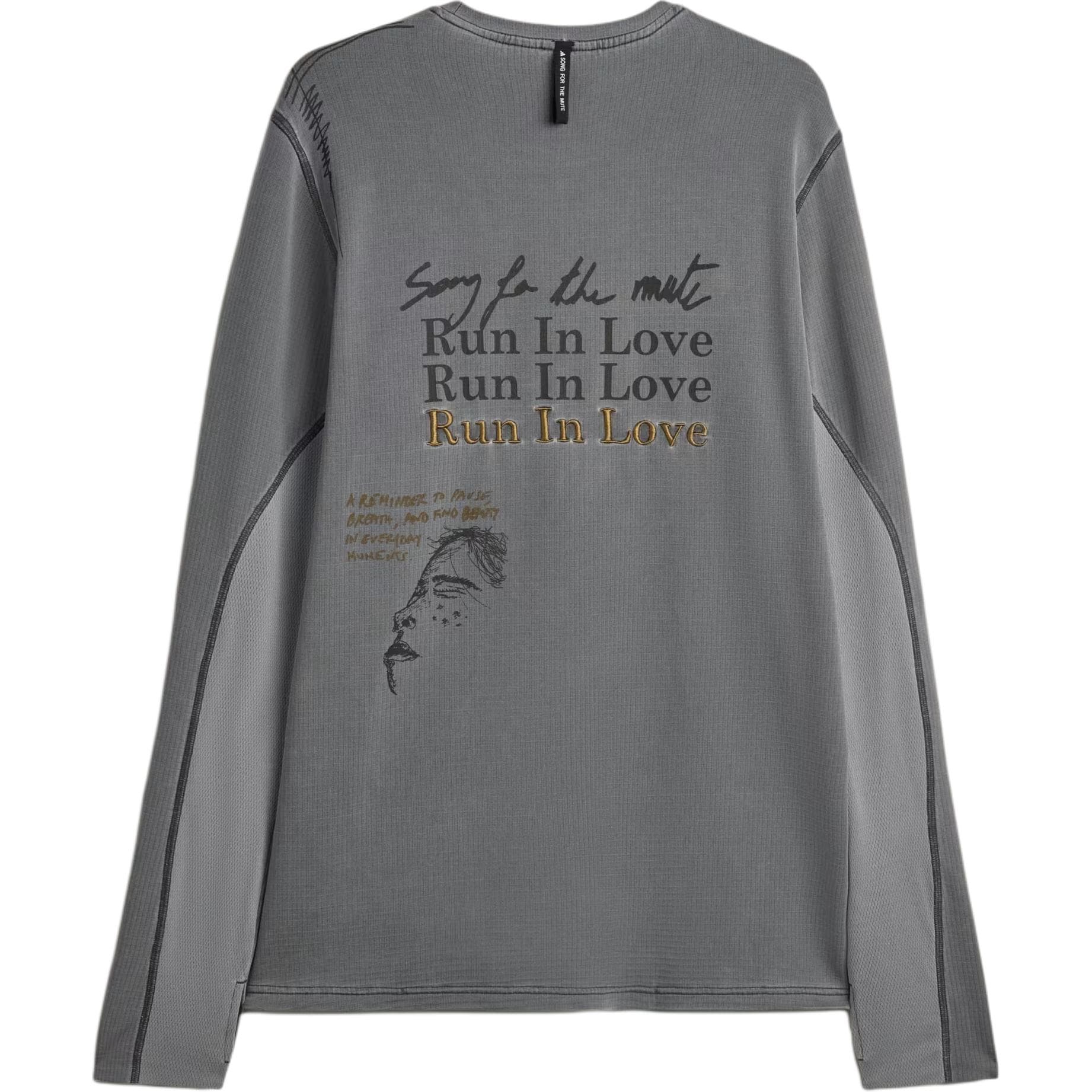 Adidas Carbon Gray Мужские Беговые Т-Рубашки - изображение 2