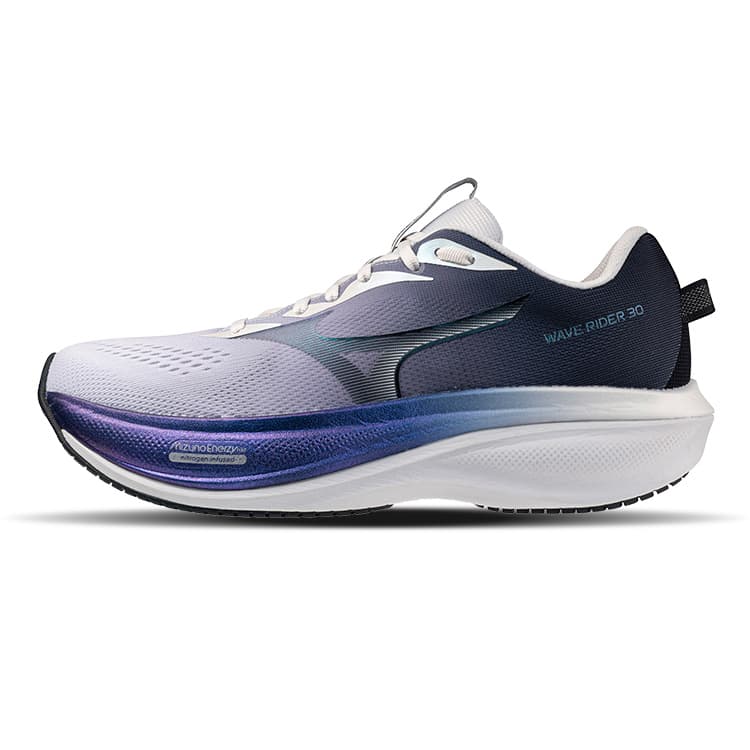 Кроссовки для бега Кроссовки для бега Mizuno Wave Rider 30 низкий топ черный серый синий фиолетовый унисекс - изображение 1