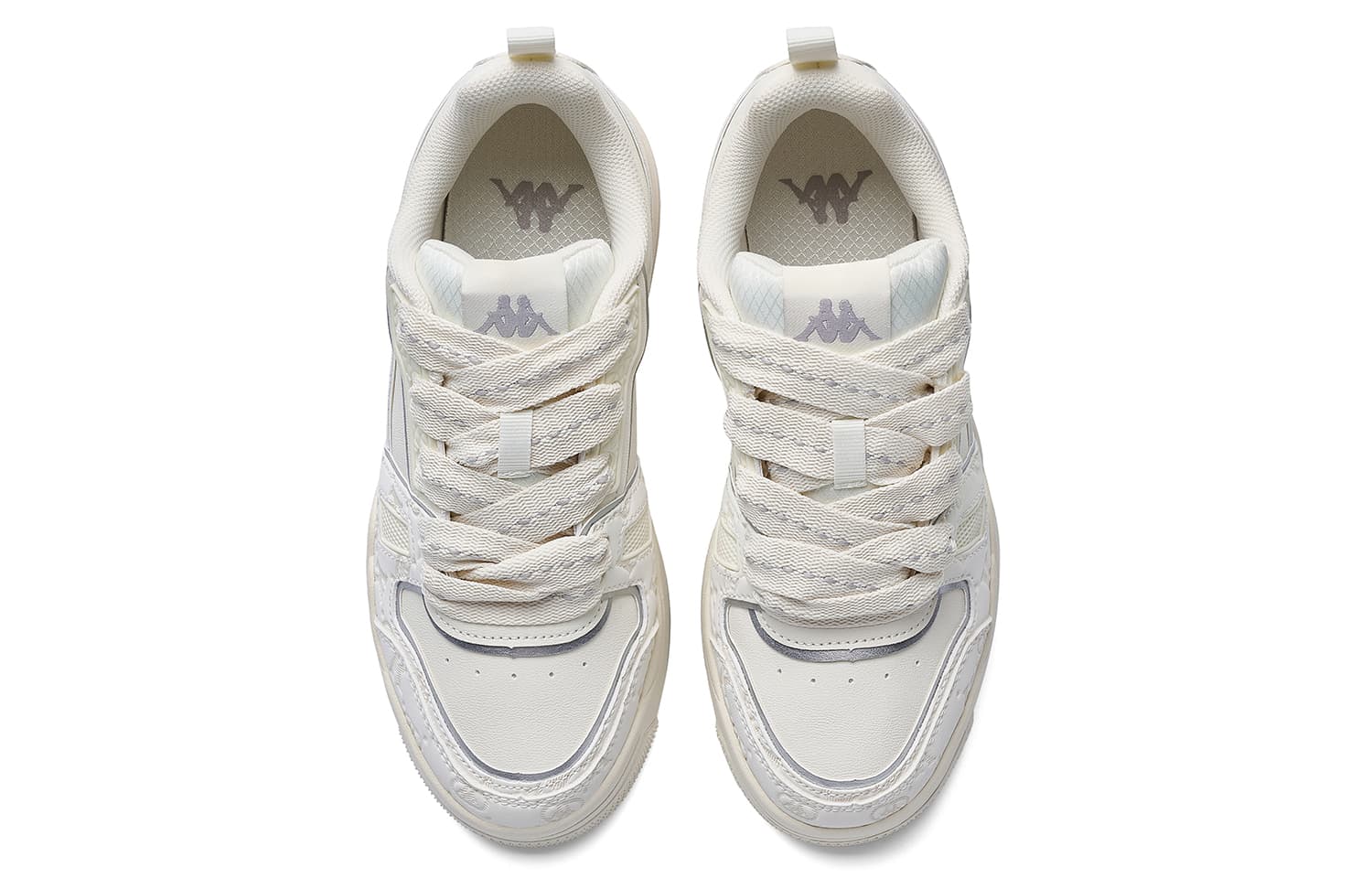 Кроссовки Кеды для скейтбординга Kappa Low Top Зимний Белый Серебряный Унисекс - изображение 4