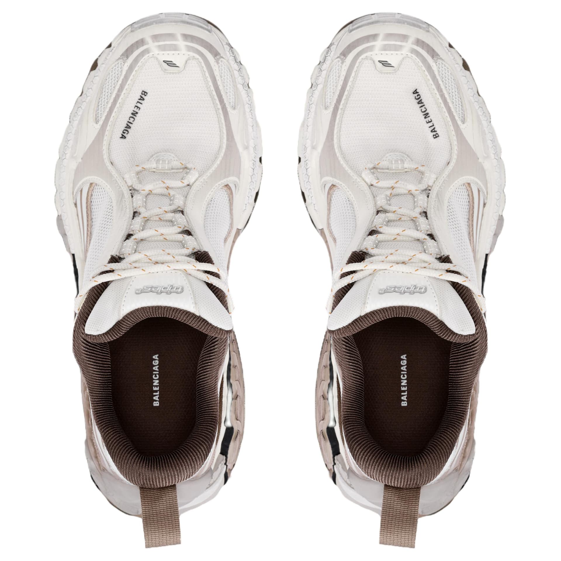 Кроссовки Balenciaga Triple S.2 Triple S.2 Low Топ Массивные кроссовки Женские Коричневый Бежевый - изображение 3