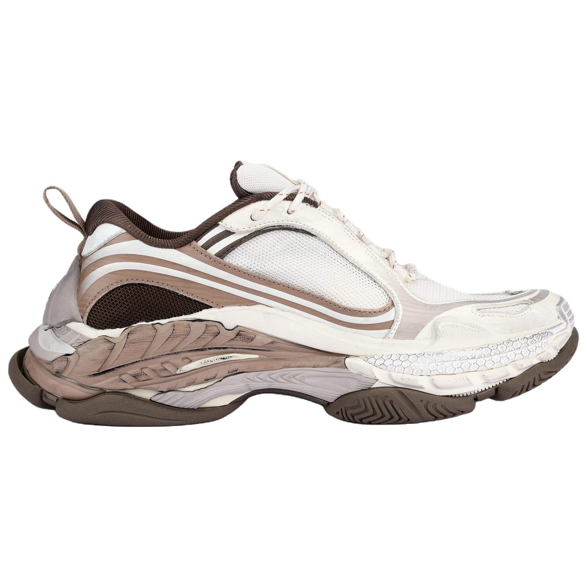 Кроссовки Balenciaga Triple S.2 Triple S.2 Low Топ Массивные кроссовки Женские Коричневый Бежевый - изображение 2