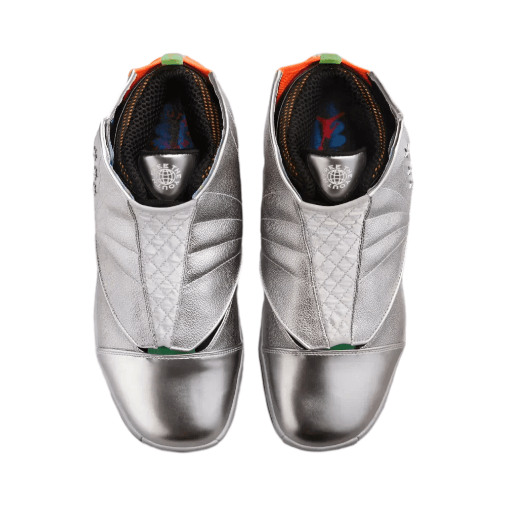 Ретро баскетбольные кроссовки Jordan X Free The Youth Air Jordan 16 High Топ Ретро-баскетбольные кроссовки Унисекс Металлическое серебро - изображение 3