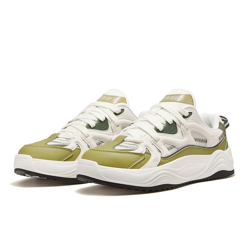 Кроссовки FILA FUSION TARANTO Melody Shoes Кеды для скейтбординга Низкий Топ Сетчатая ткань Белый Зеленый Мох Мужской - изображение 3
