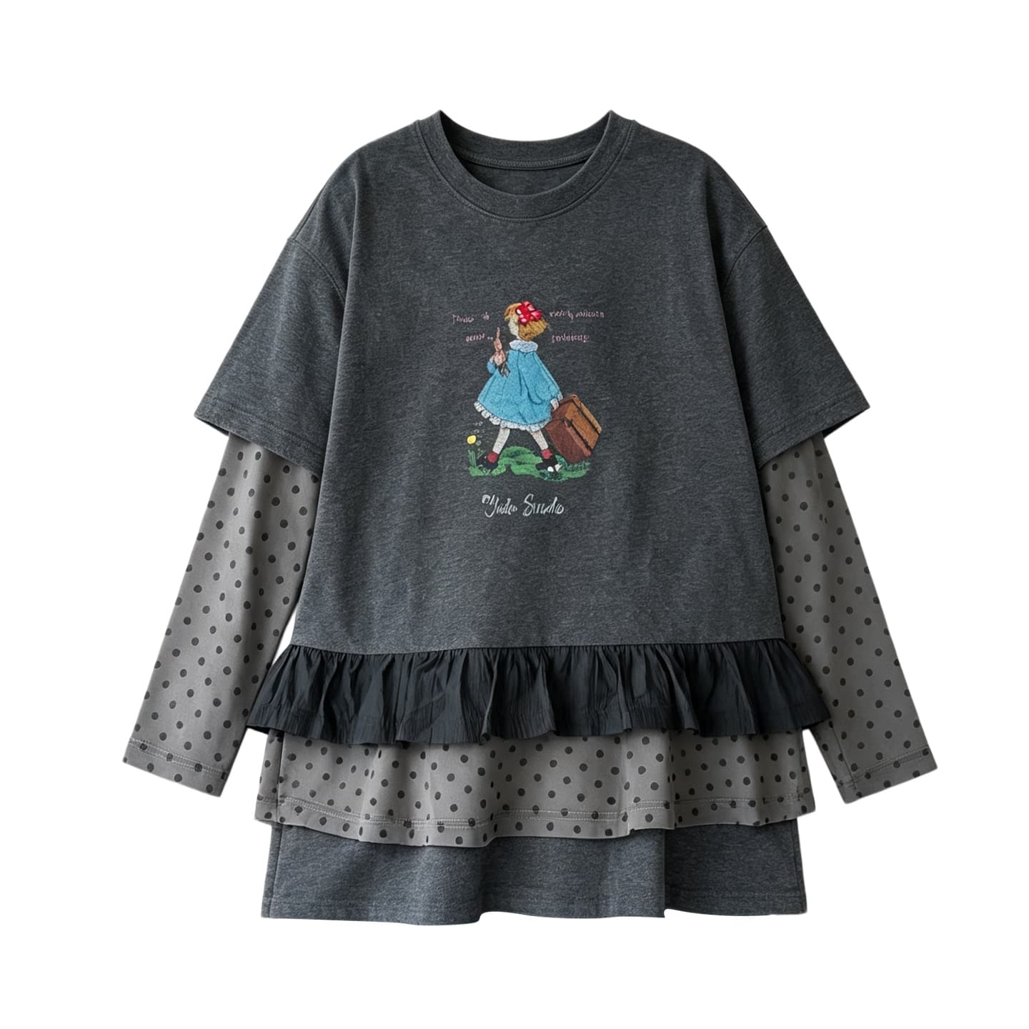 Футболка ATONGMU Темно-серый Kids T-рубашки - изображение 1
