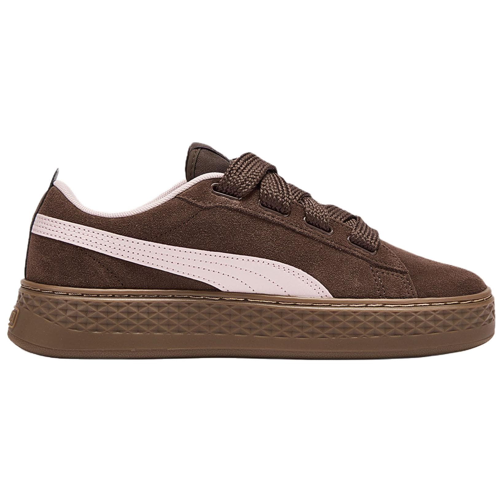 Кроссовки PUMA Smash Platform Кеды для скейтбординга Low Топ Коричневый Женские - изображение 2