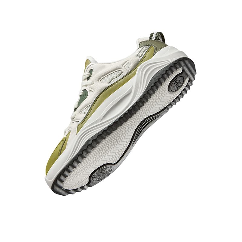 Кроссовки FILA FUSION TARANTO Melody Shoes Кеды для скейтбординга Низкий Топ Сетчатая ткань Белый Зеленый Мох Мужской - изображение 6