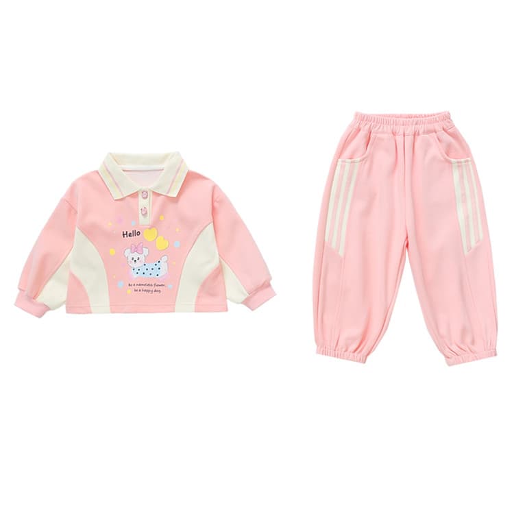 BOBBY ABLEY Розовый Предшкольные Повседневные Спортивные Костюмы Наборы - изображение 1