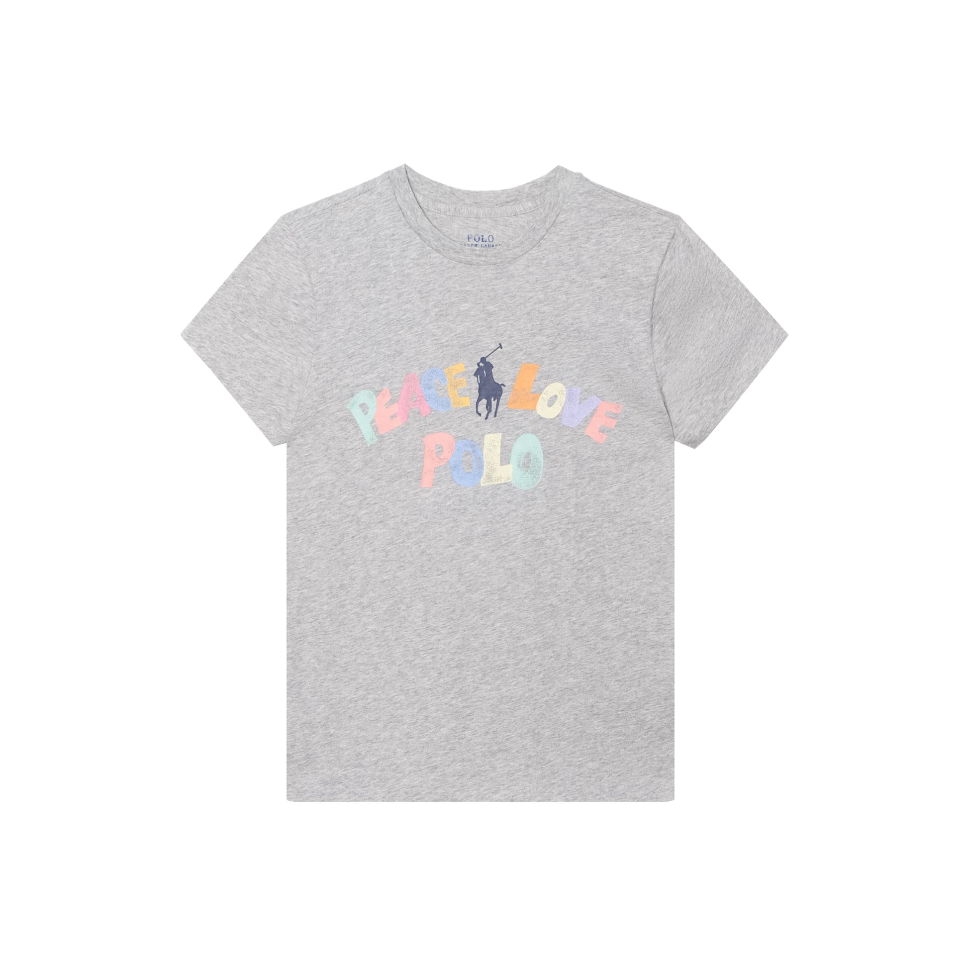 Футболка Polo Ralph Lauren Big Pony Серые Женские T-рубашки - изображение 1