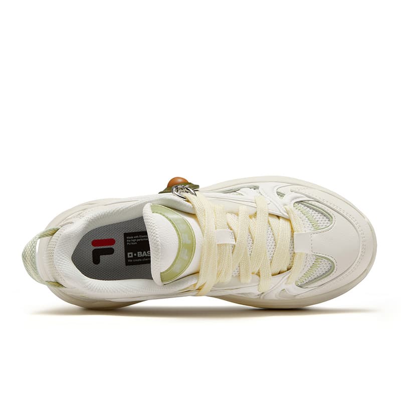 Кроссовки FILA FUSION TARANTO Melody Shoes Кеды для скейтбординга Низкий Топ Тофу Белый Снег Женские - изображение 4