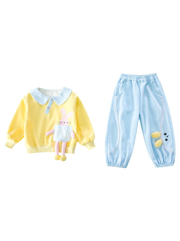 BOBBY ABLEY Желтый Предшкольные Повседневные Спортивные Костюмы Наборы - изображение 1