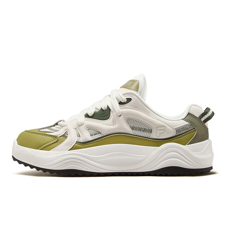 Кроссовки FILA FUSION TARANTO Melody Shoes Кеды для скейтбординга Низкий Топ Сетчатая ткань Белый Зеленый Мох Мужской - изображение 1