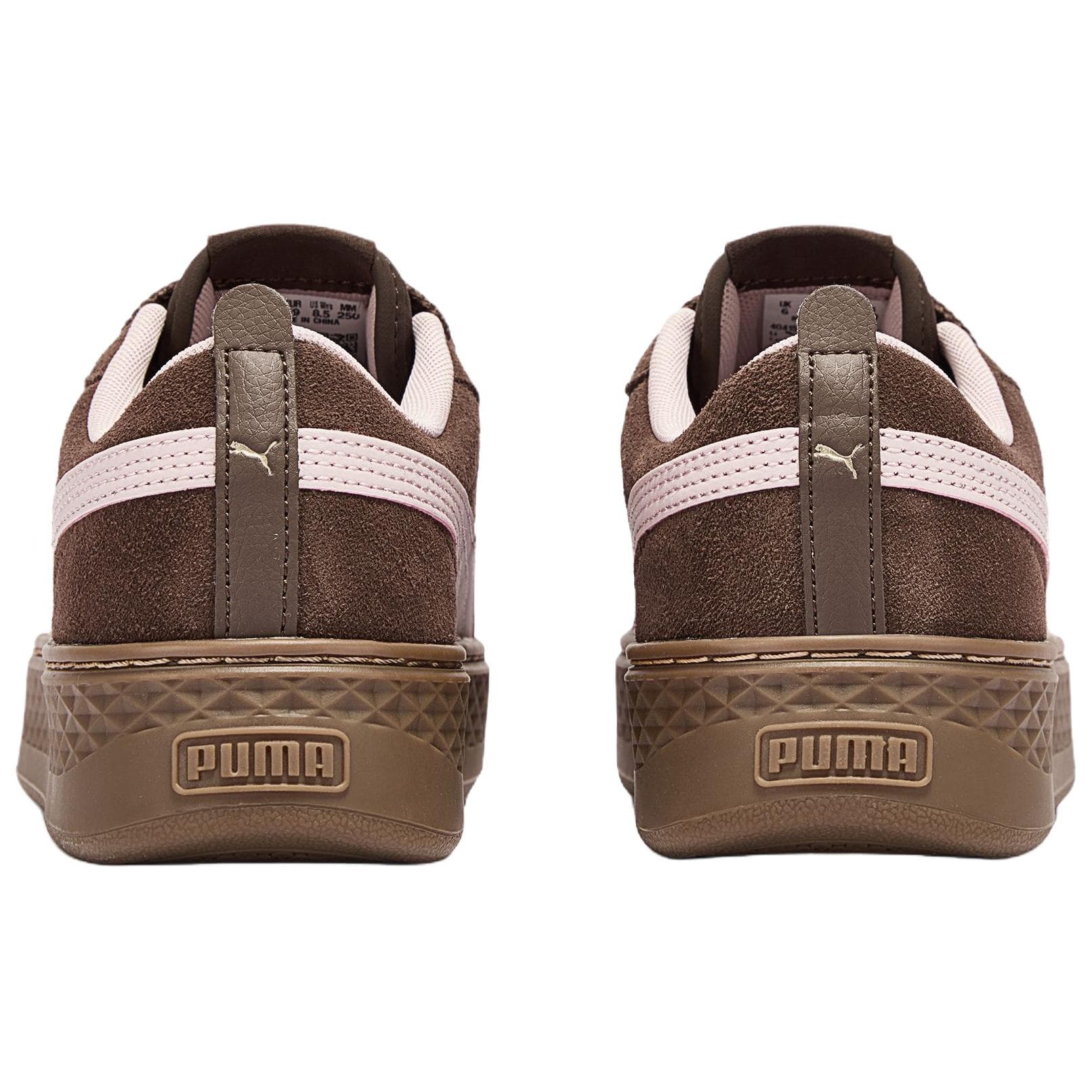 Кроссовки PUMA Smash Platform Кеды для скейтбординга Low Топ Коричневый Женские - изображение 4
