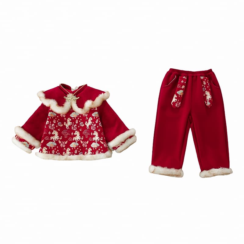 ATONGMU Красный Kids Традиционные китайские костюмы - изображение 1