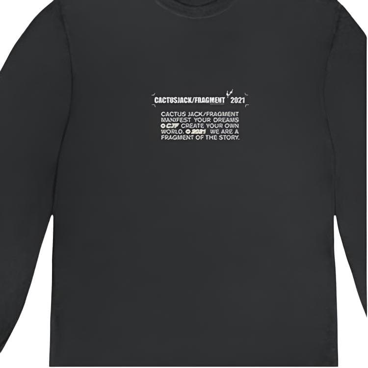 Кофта Travis Scott x Fragment Design Cactus Jack Long Sleeve Black - изображение 3