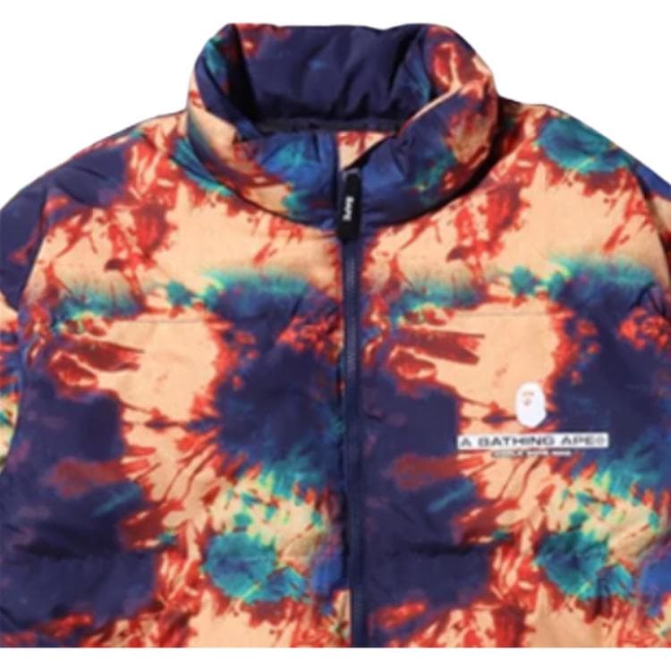 Зимняя куртка A BATHING APE Tie Dye Down Jacket Navy - изображение 3
