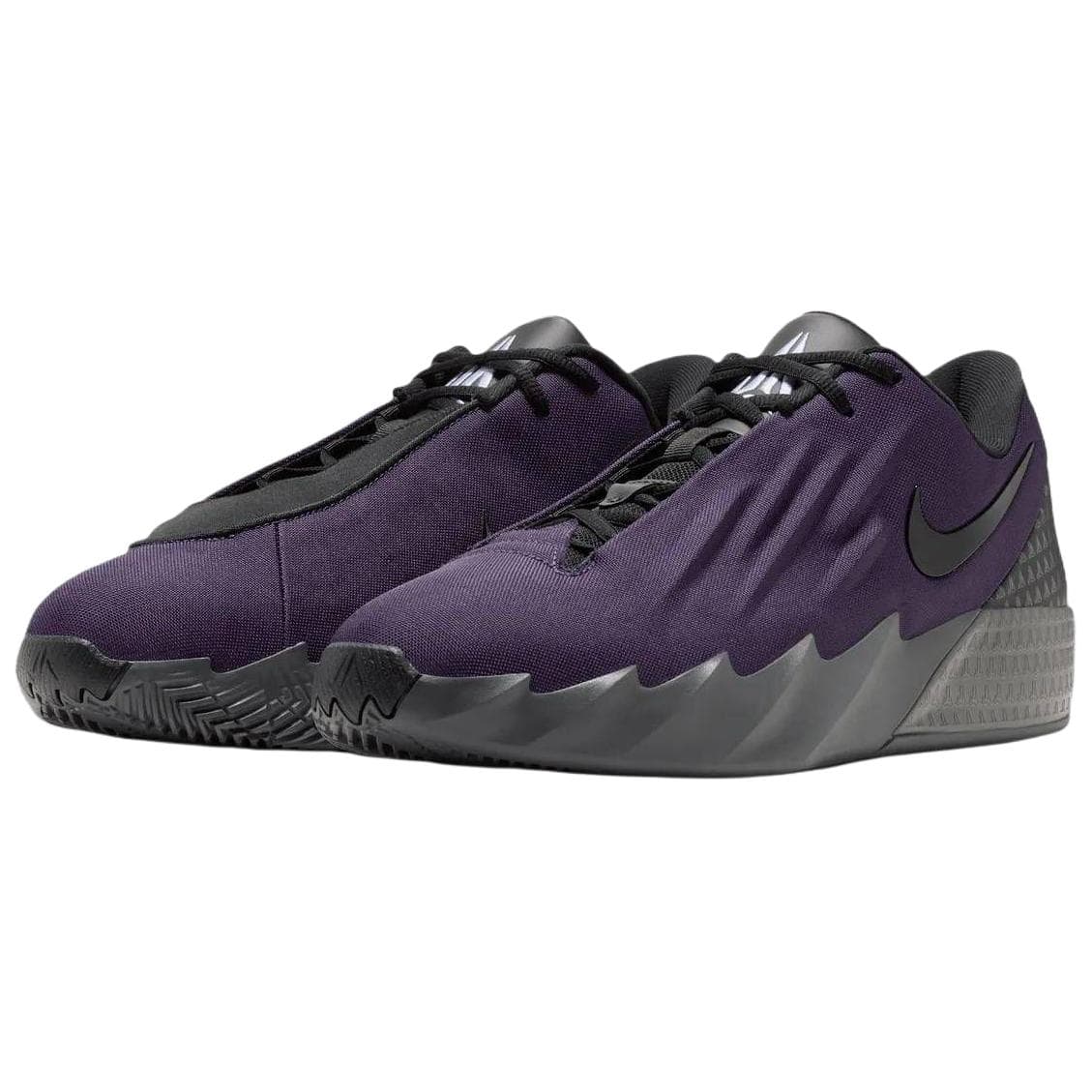 Кроссовки для баскетбола NIKE Twelve Time Баскетбольные кроссовки Лоу-топы Фиолетово-черный Мужской - изображение 3