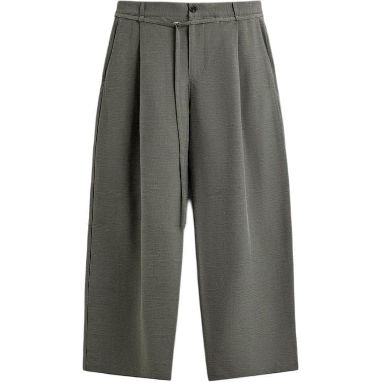 Штаны zara Серо-зеленый Мужской Повседневные брюки - изображение 1