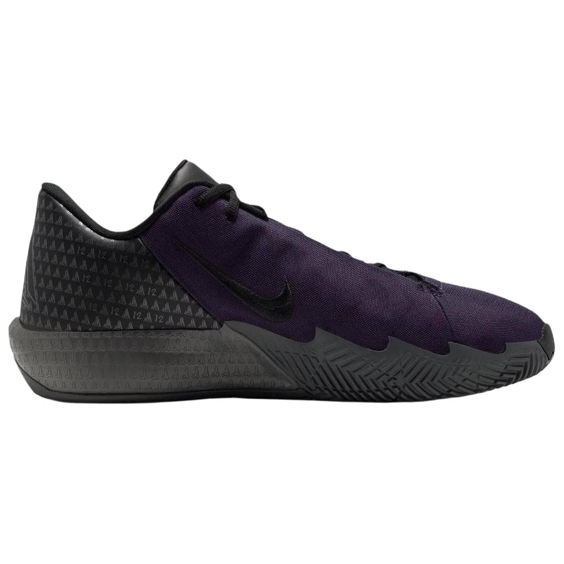 Кроссовки для баскетбола NIKE Twelve Time Баскетбольные кроссовки Лоу-топы Фиолетово-черный Мужской - изображение 2